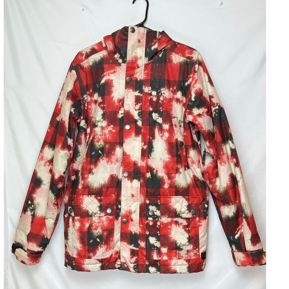 Burton Women’s S Black Red White Collection DryRide Ski Snowboard Zip Jacket - Picture 1 of 8